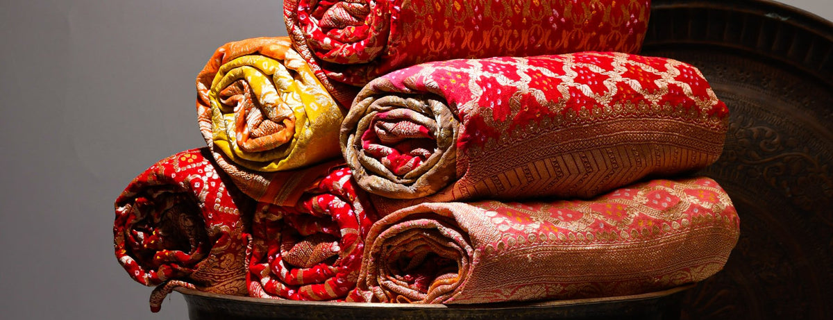 Georgette Banarasi Bandhani Silk Saree Collection - Sacred Weaves