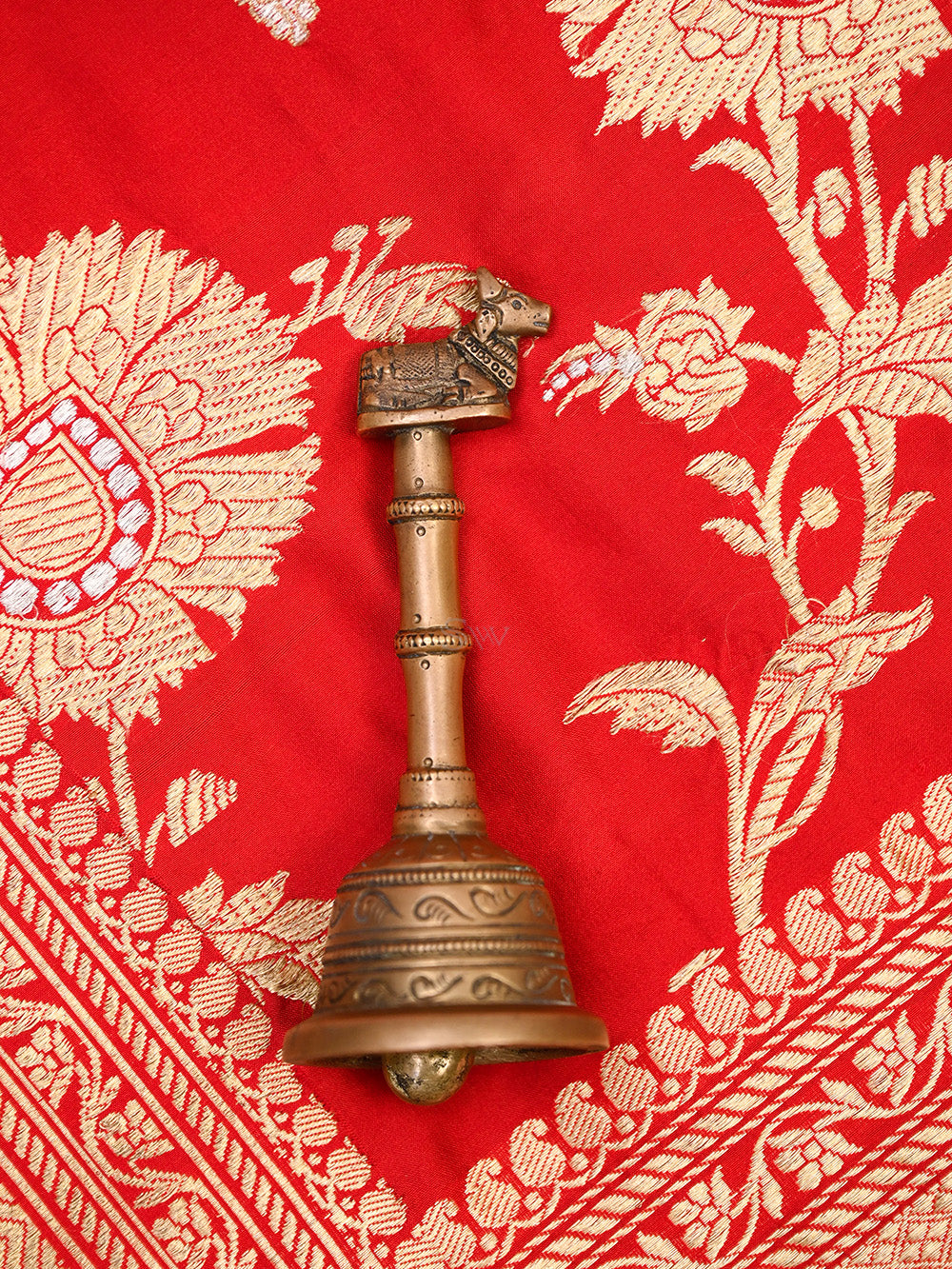 Red Jaal Katan Silk Handloom Banarasi Saree - Sacred Weaves