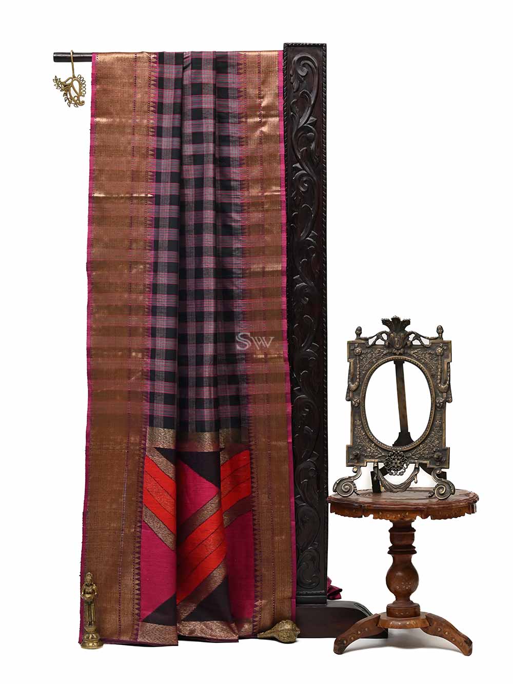 Pure Dupion Silk Banarasi Saree — The Handlooms