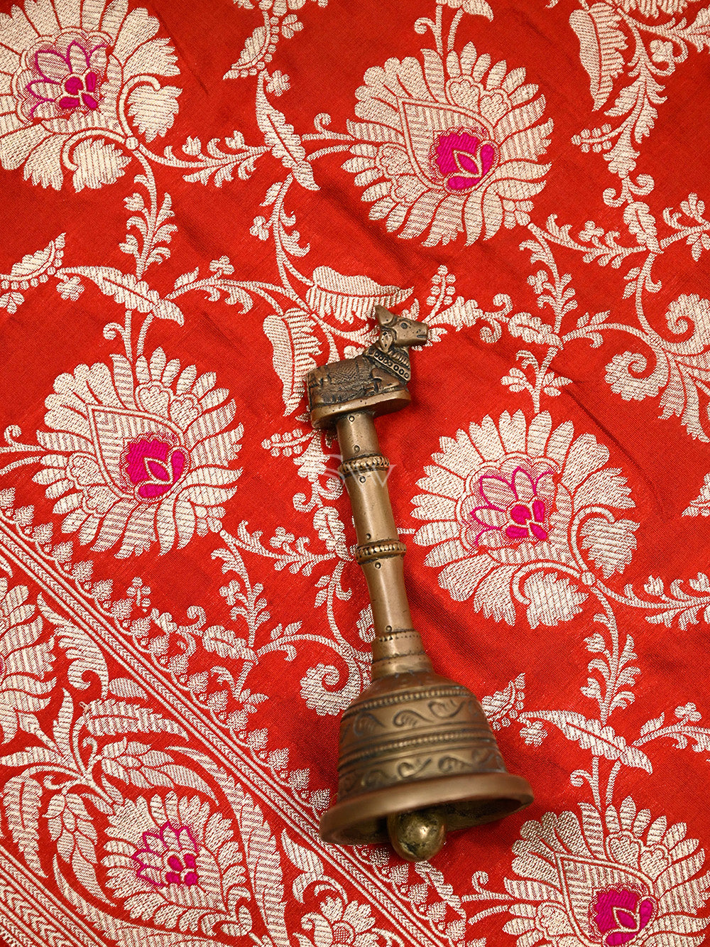 Red Meenakari Uppada Katan Silk Handloom Banarasi Saree