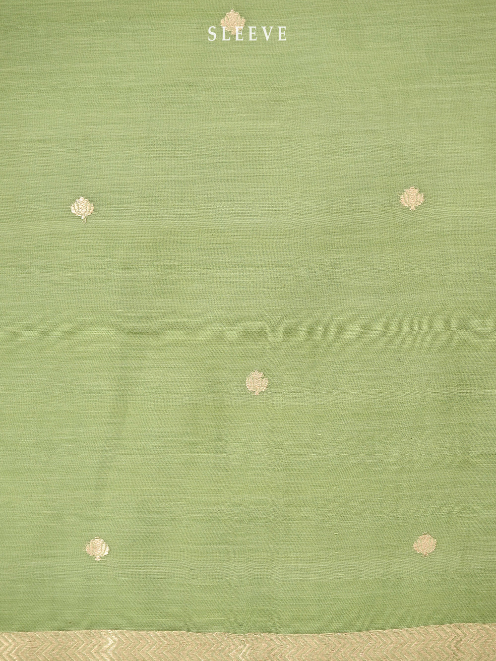 Pista Green Cotton Silk Handloom Banarasi Suit