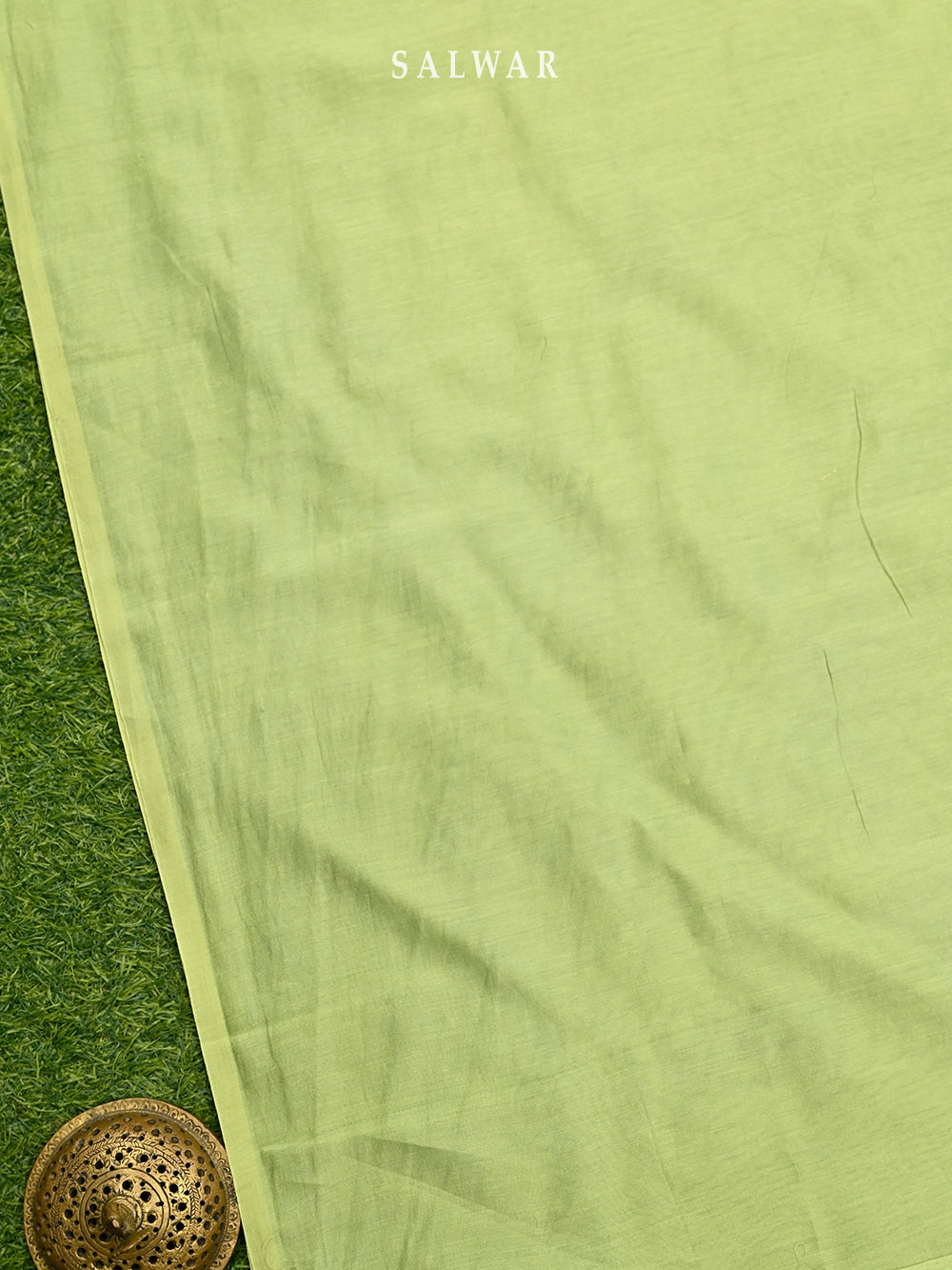 Pista Green Cotton Silk Handloom Banarasi Suit