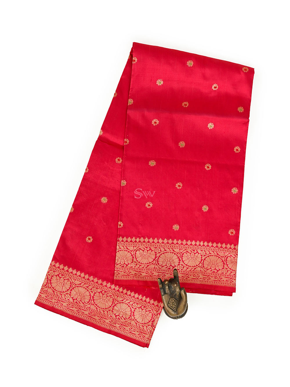 Pink Katan Silk Handloom Banarasi Dupatta