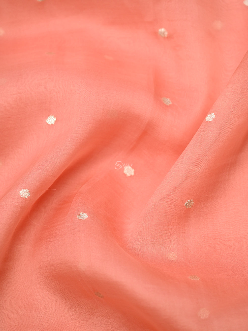 Peach Katan Silk Handloom Banarasi Suit