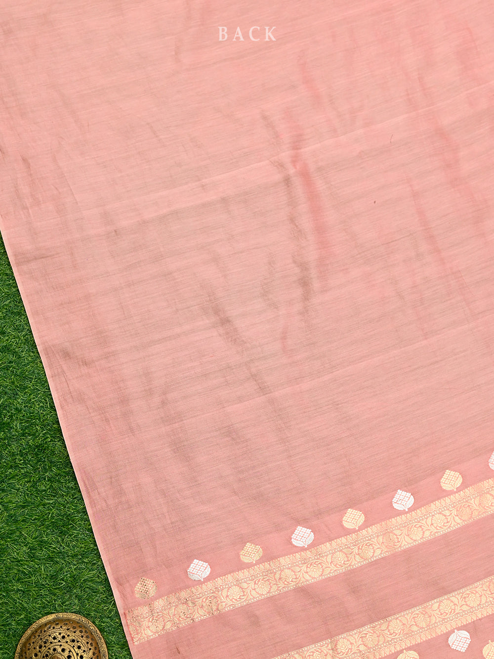 Peach Katan Silk Handloom Banarasi Suit