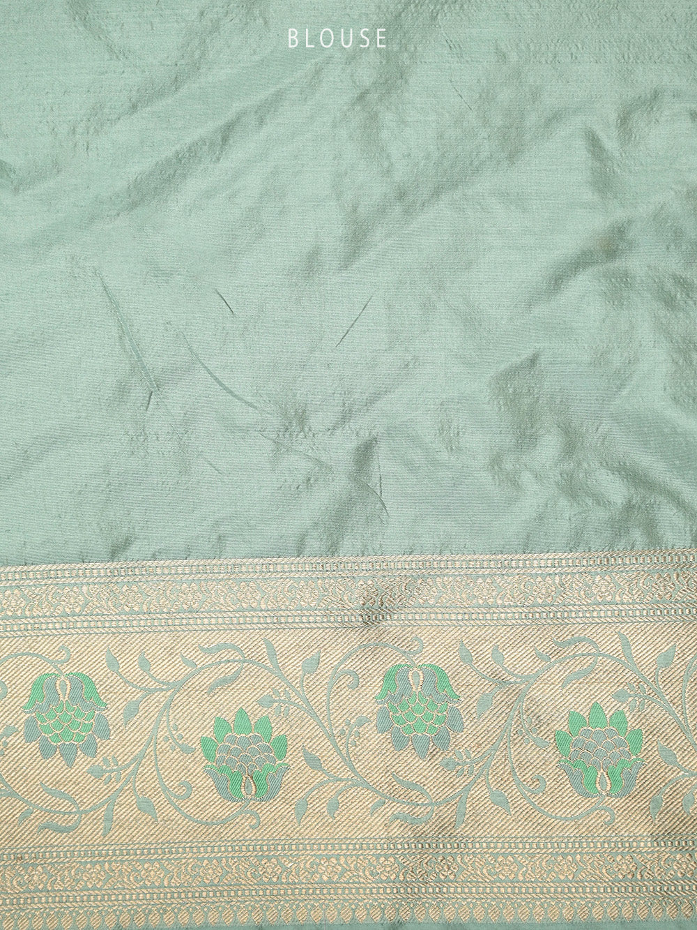 Pastel Aqua Green Meenakari Jaal Katan Silk Handloom Banarasi Saree