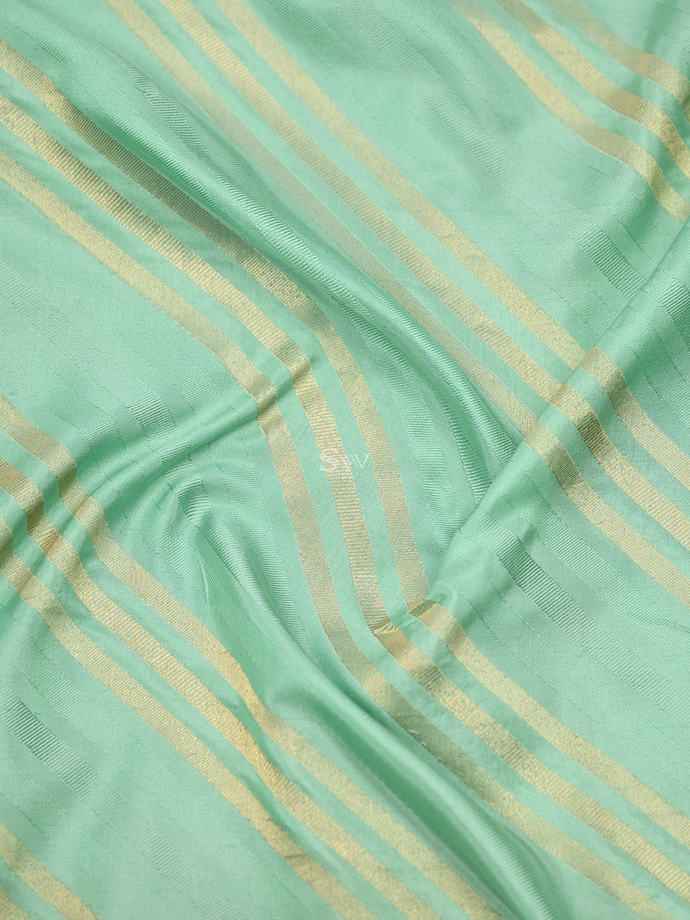 Aqua Green Katan Silk Handloom Banarasi Saree