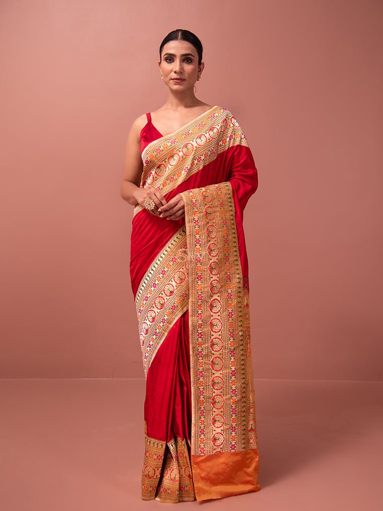 Shop Banarasi Paithani Silk Sarees Online, Pure Silk