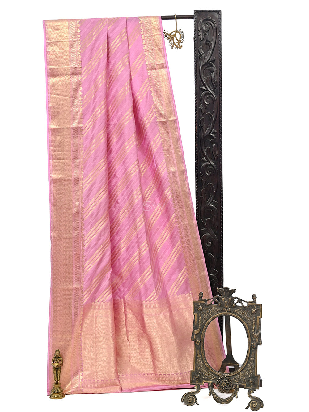 Pastel Purple Katan Silk Handloom Banarasi Saree