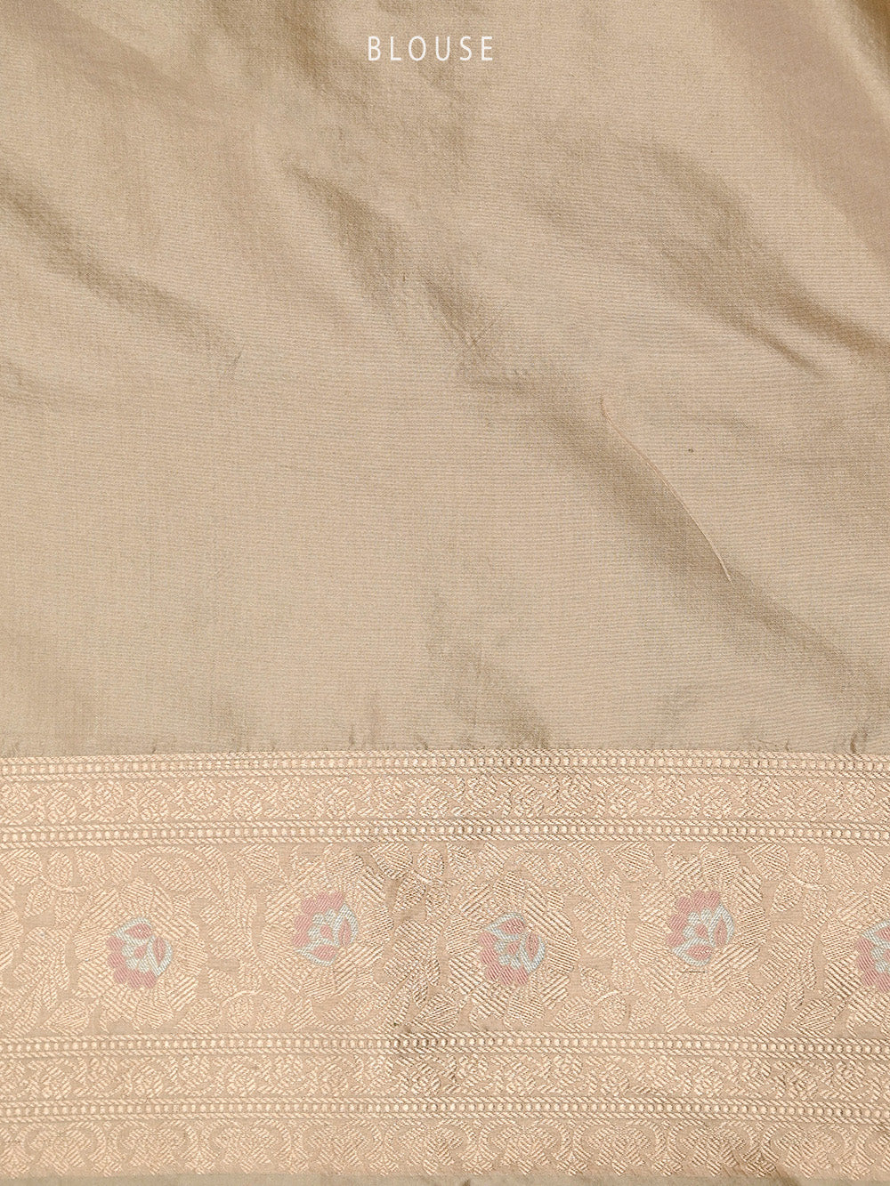 Beige Meenakari Jaal Katan Silk Handloom Banarasi Saree