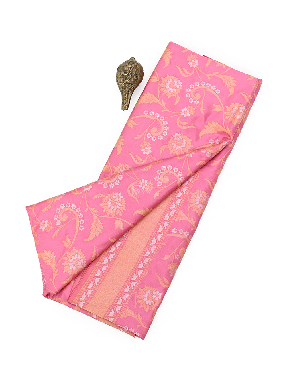 Pastel Pink Katan Silk Handloom Banarasi Saree