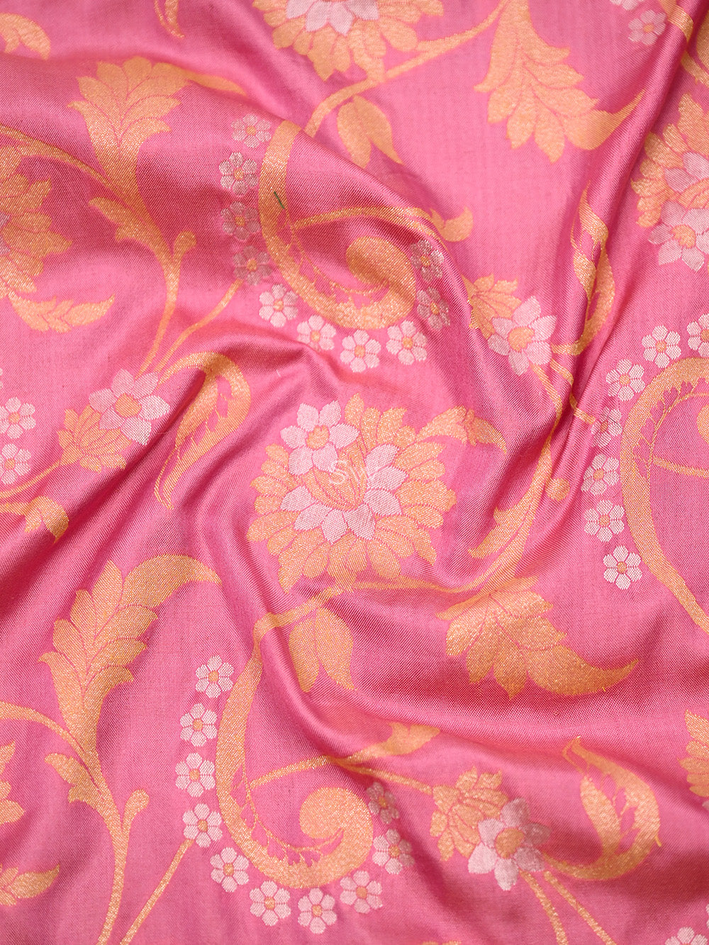 Pastel Pink Katan Silk Handloom Banarasi Saree