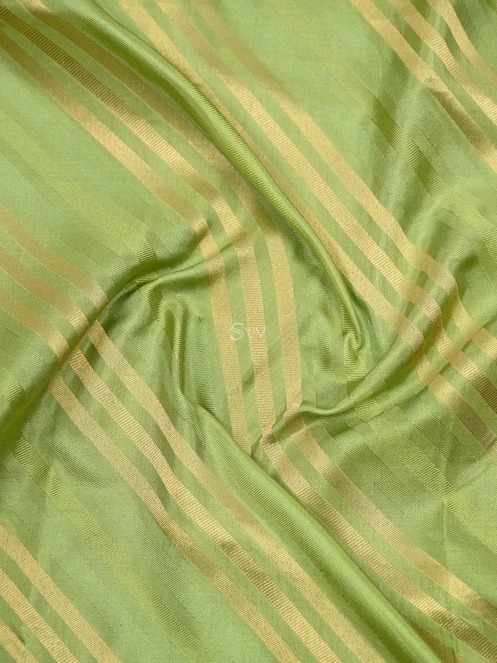 Pista Green Katan Silk Handloom Banarasi Saree