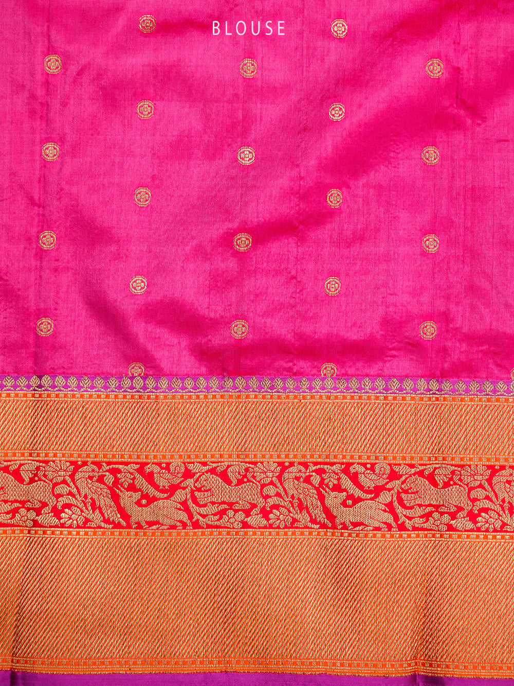 Red Shikargah Katan Silk Handloom Banarasi Saree - Sacred Weaves