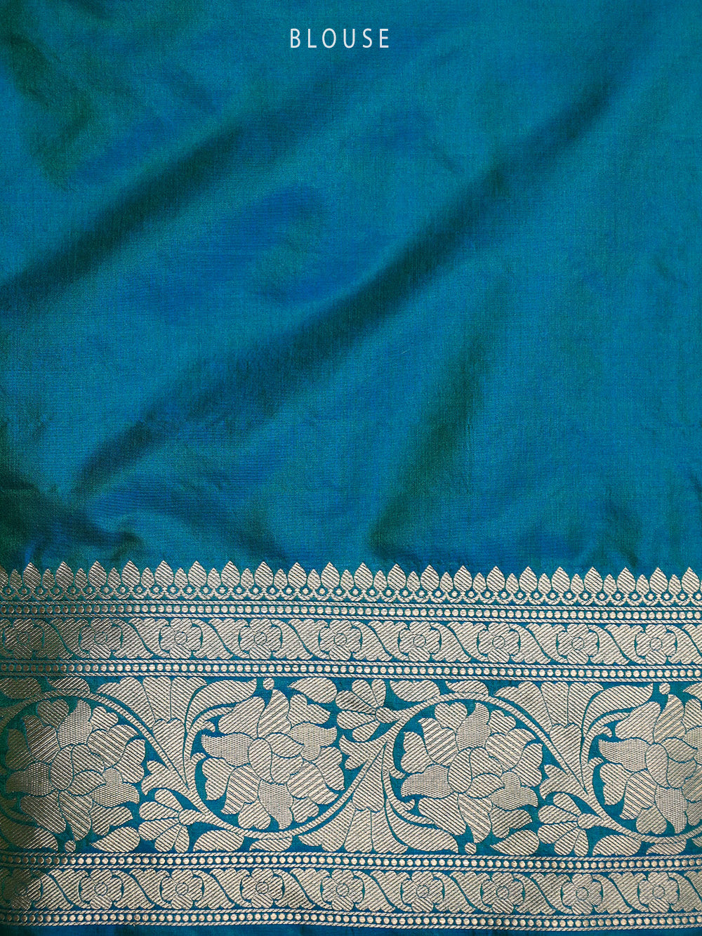 Blue Green Meenakari Jaal Katan Silk Handloom Banarasi Saree