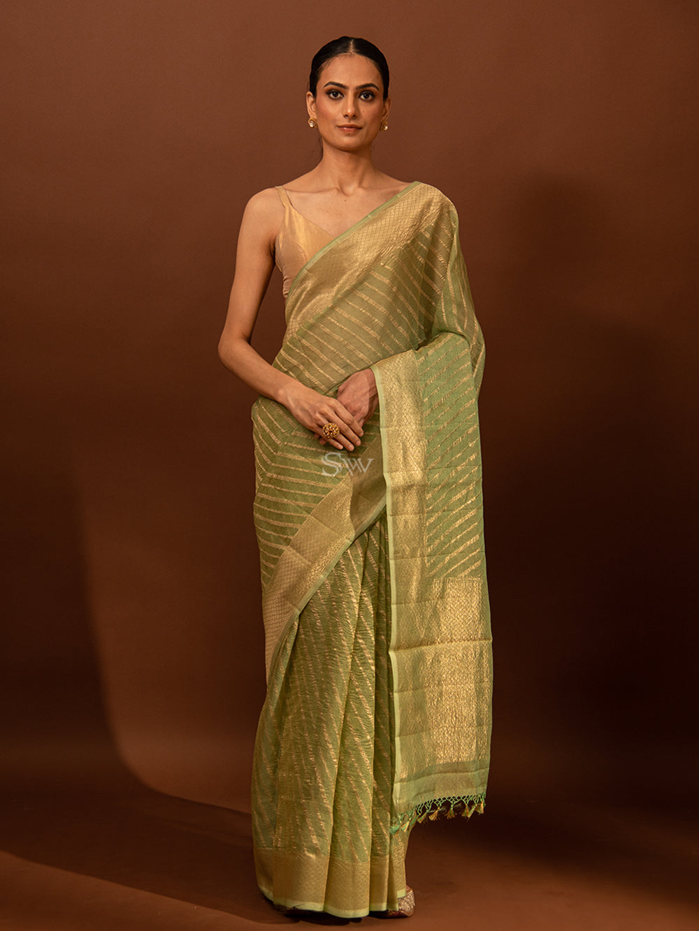 Shop Most Luxury Water Gold Banarasi Tissue Saree