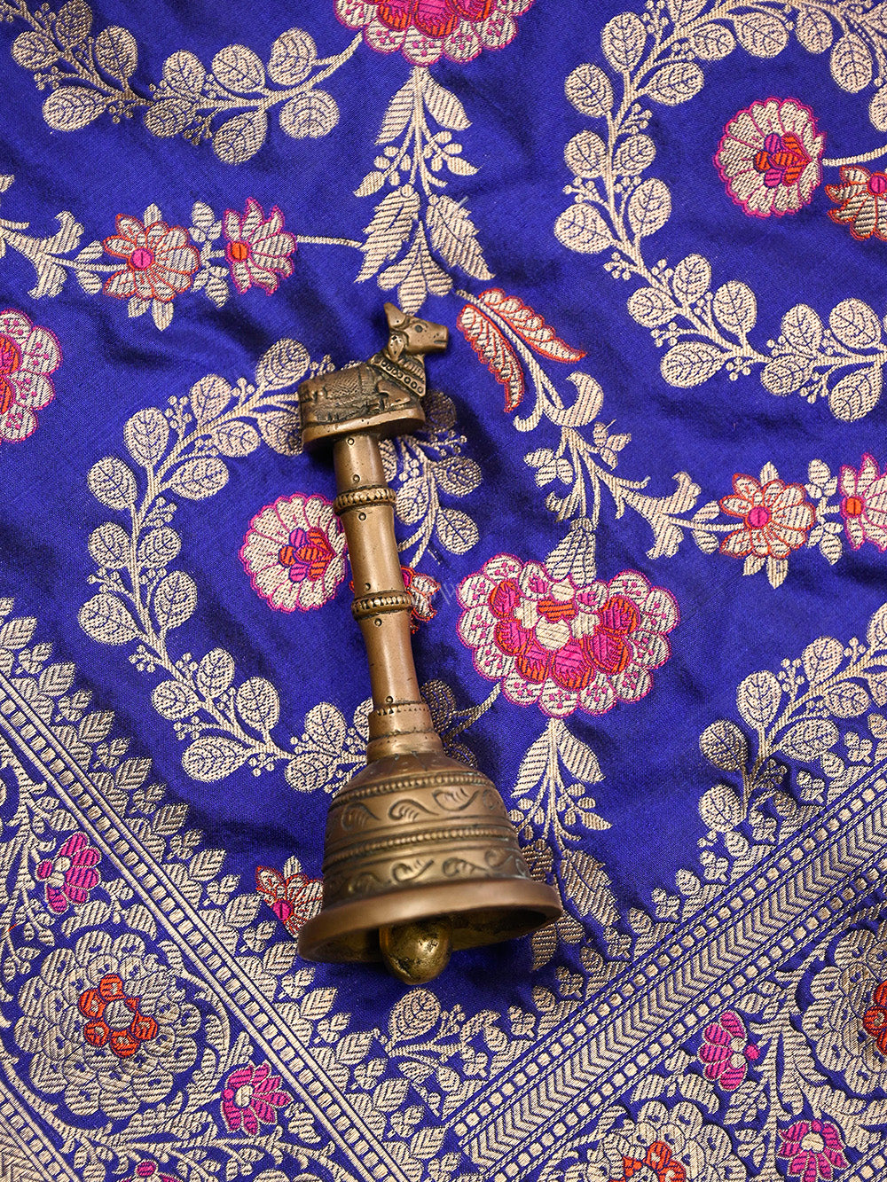 Blue Meenakari Uppada Katan Silk Handloom Banarasi Saree