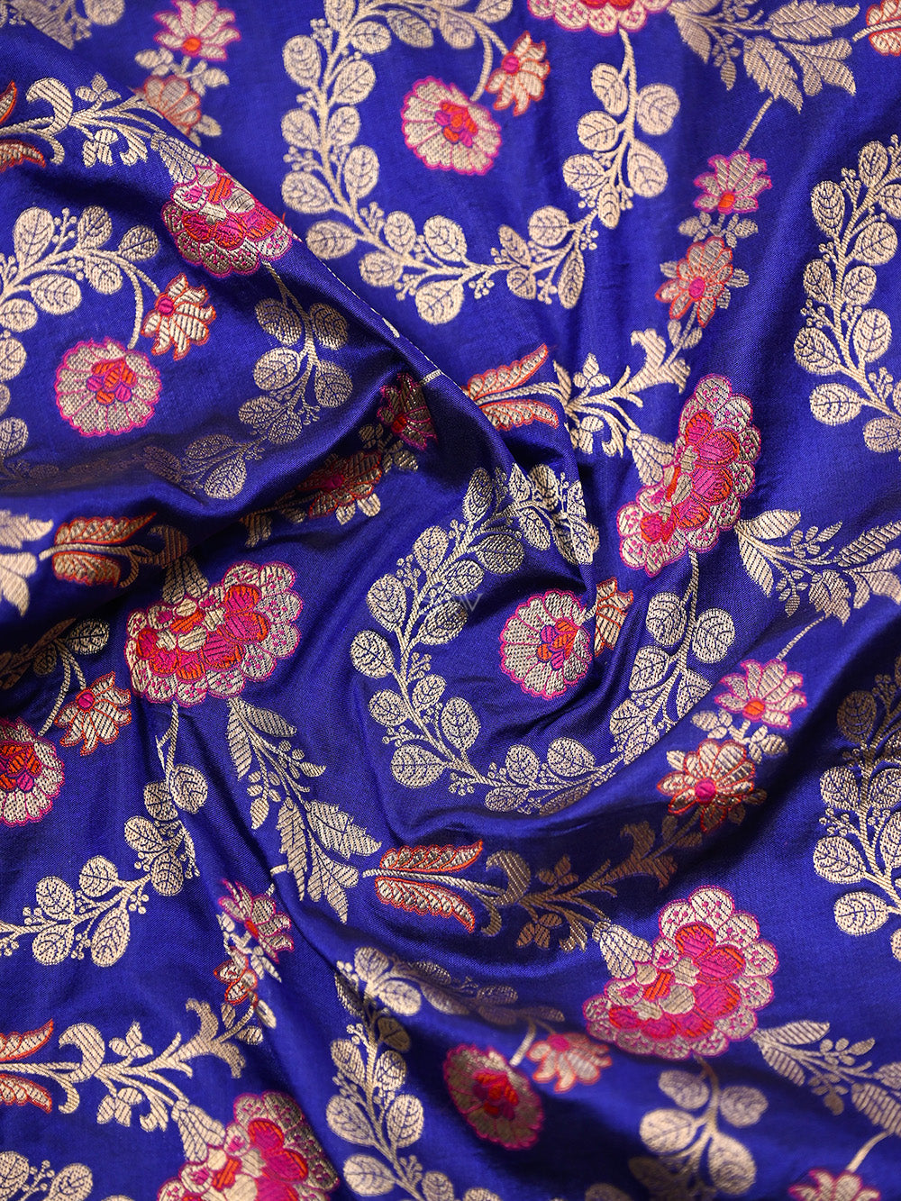 Blue Meenakari Uppada Katan Silk Handloom Banarasi Saree