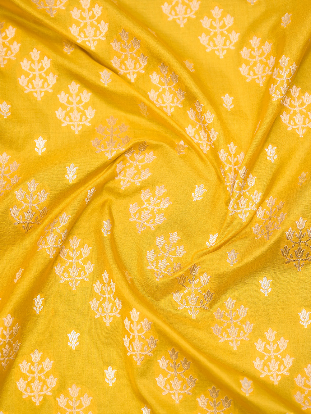 Yellow Jaal Katan Silk Handloom Banarasi Saree