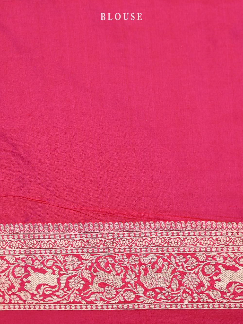 Pink Red Shikargah Katan Silk Handloom Banarasi Saree - Sacred Weaves