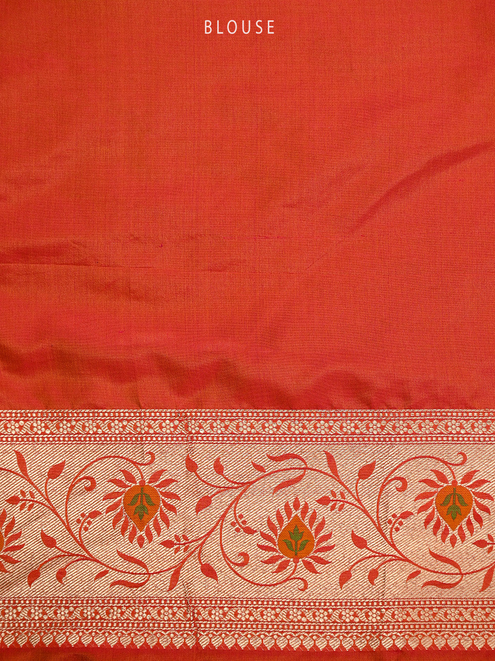 Orange Pink Meenakari Jaal Katan Silk Handloom Banarasi Saree