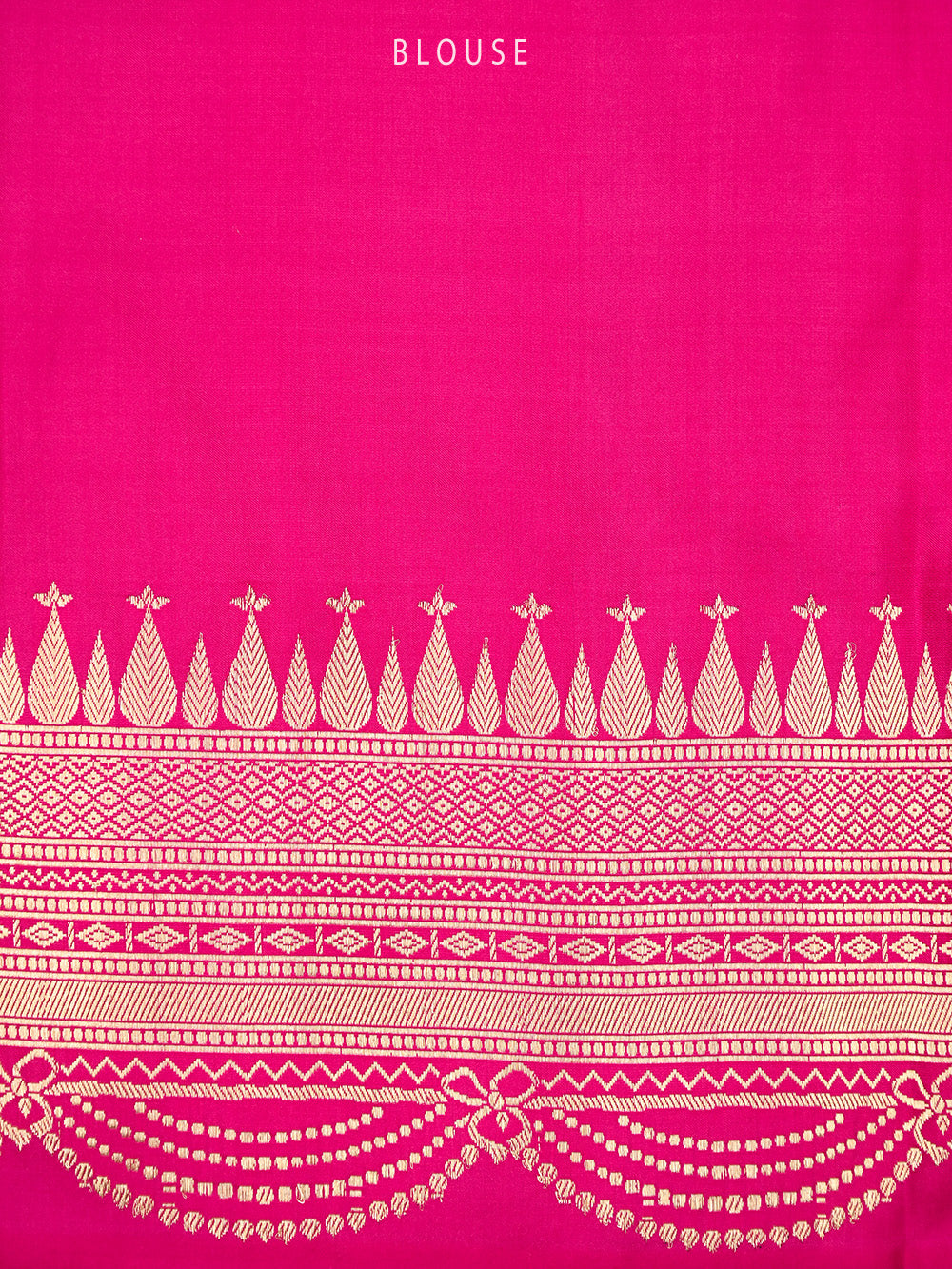 Magenta Booti Satin Silk Handloom Banarasi Saree