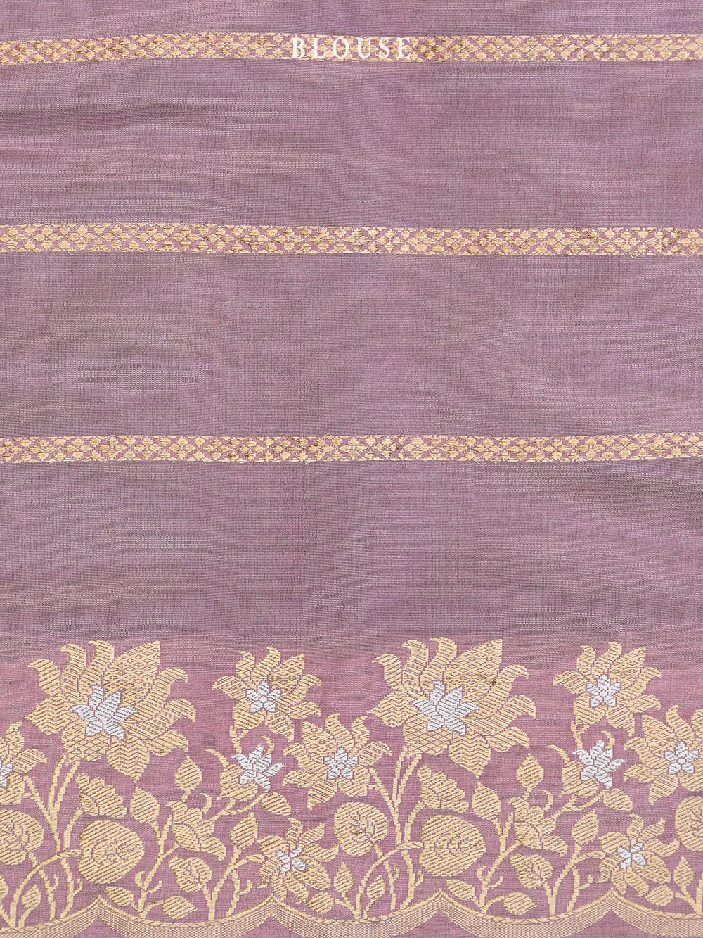 Mauve Sona Roopa Boota Katan Silk Tissue Handloom Banarasi Saree - Sacred Weaves