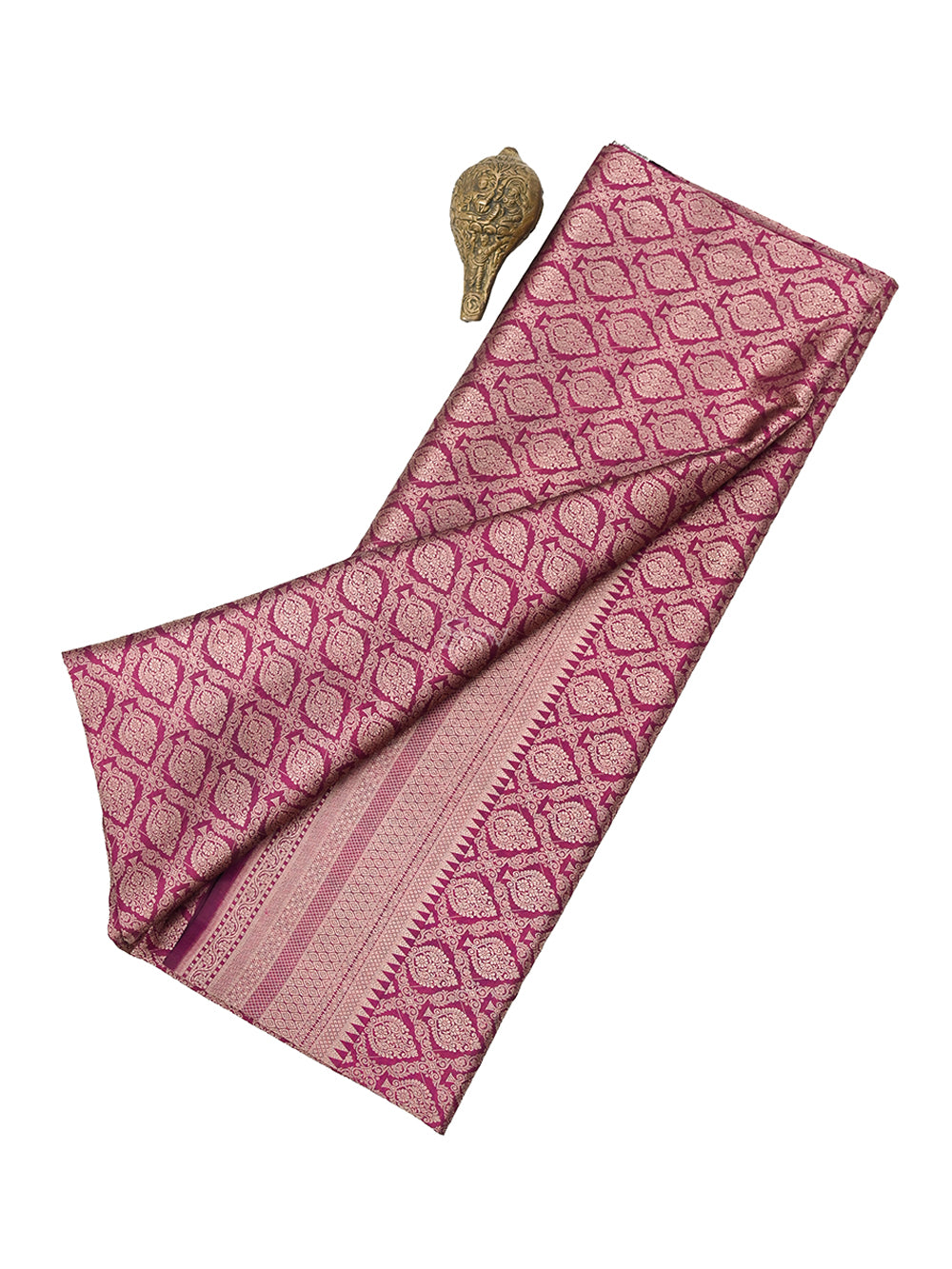 Wine Jaal Katan Silk Handloom Banarasi Saree