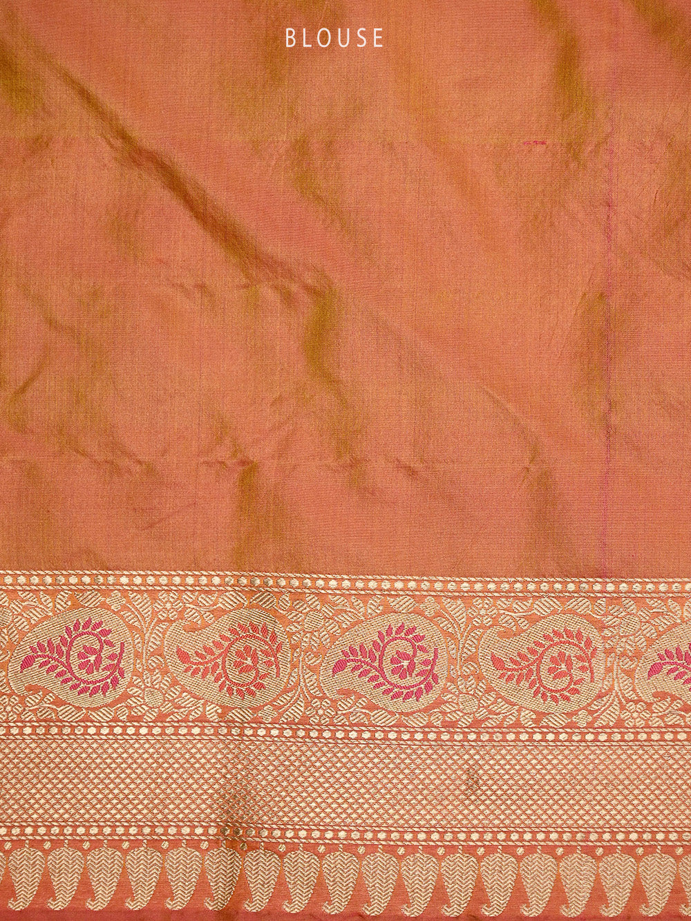 Orange Pink Meenakari Jaal Katan Silk Handloom Banarasi Saree