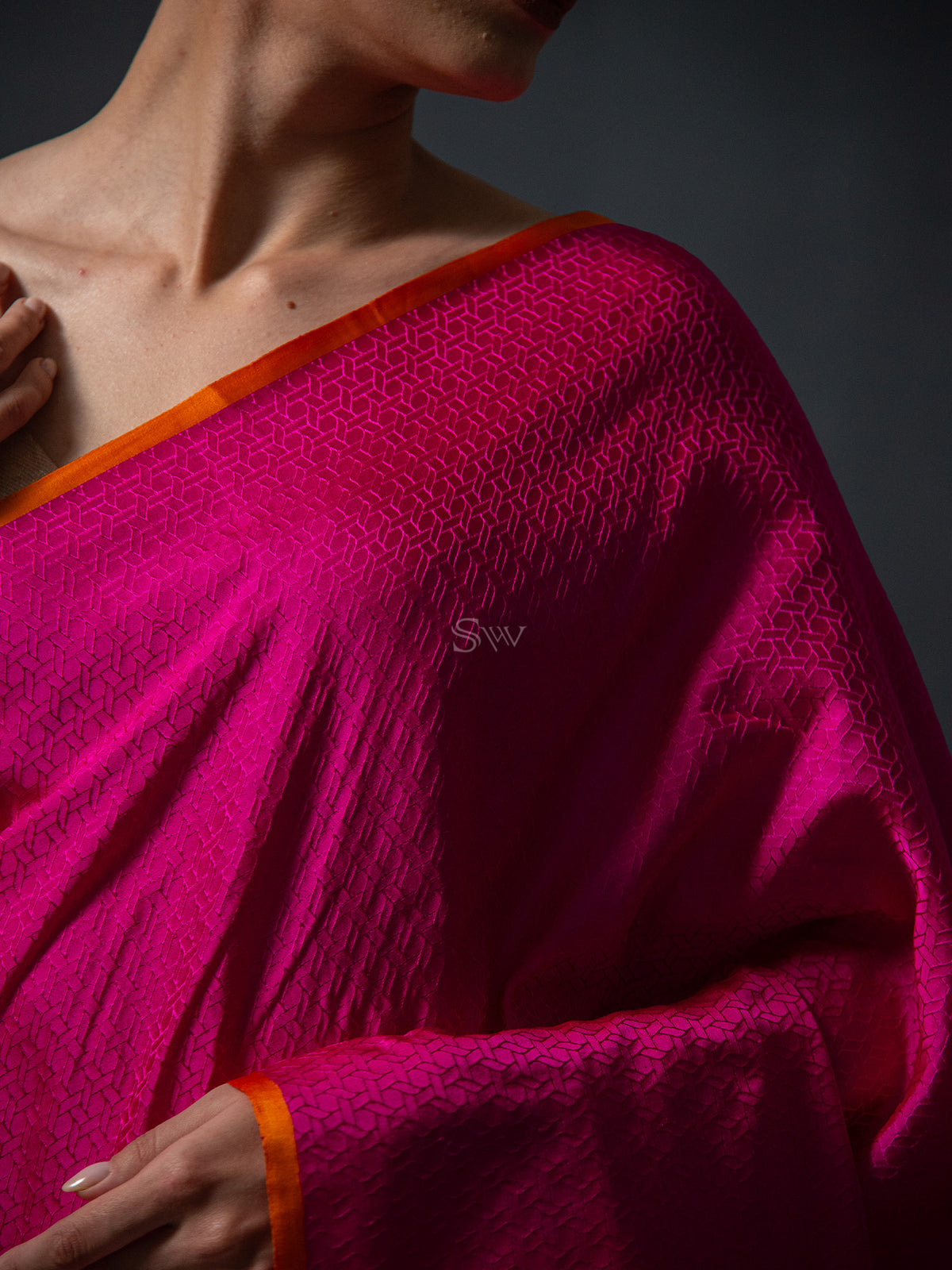 Magenta Satin Tanchoi Handloom Banarasi Saree - Sacred Weaves