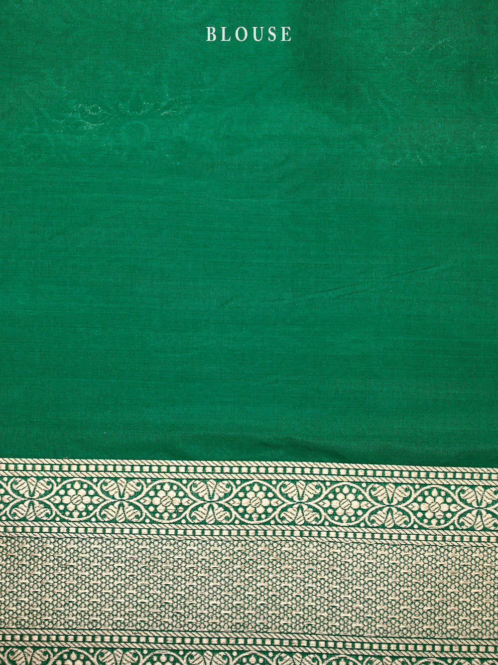 Bottle Green Meenakari Brocade Handloom Banarasi Saree