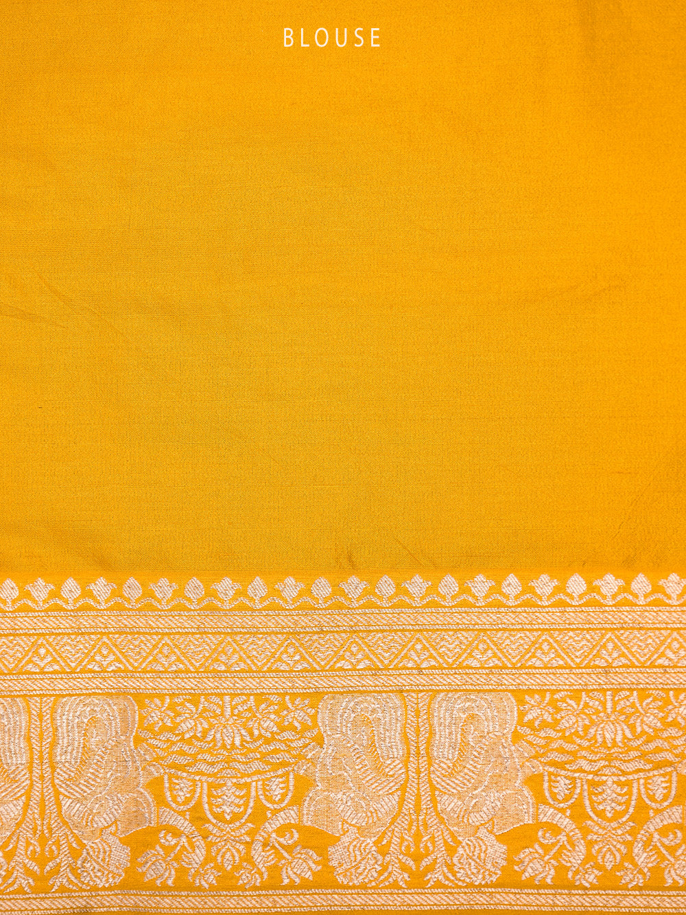 Bright Yellow Katan Silk Handloom Banarasi Saree