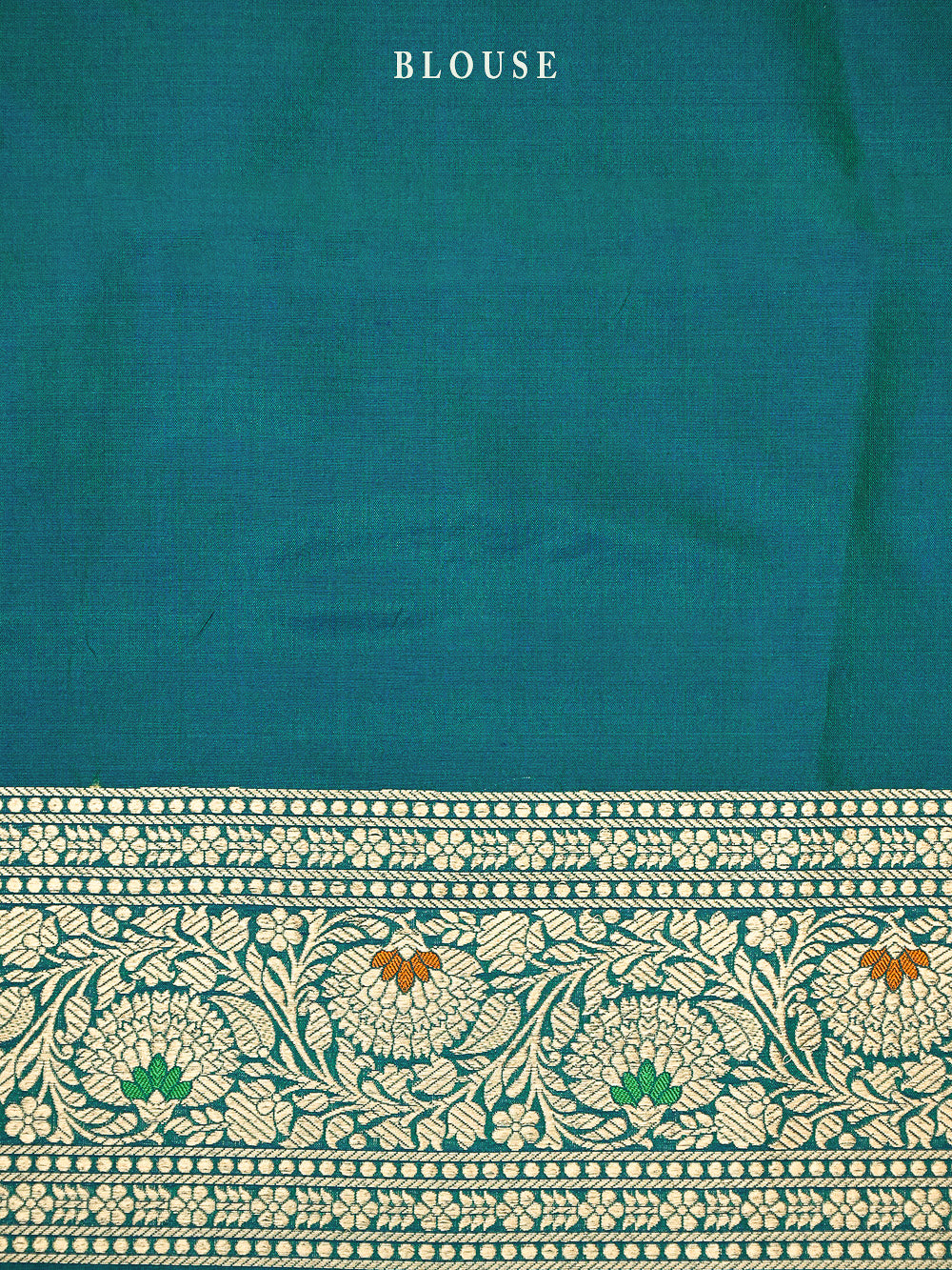 Teal Green Meenakari Brocade Handloom Banarasi Saree - Sacred Weaves