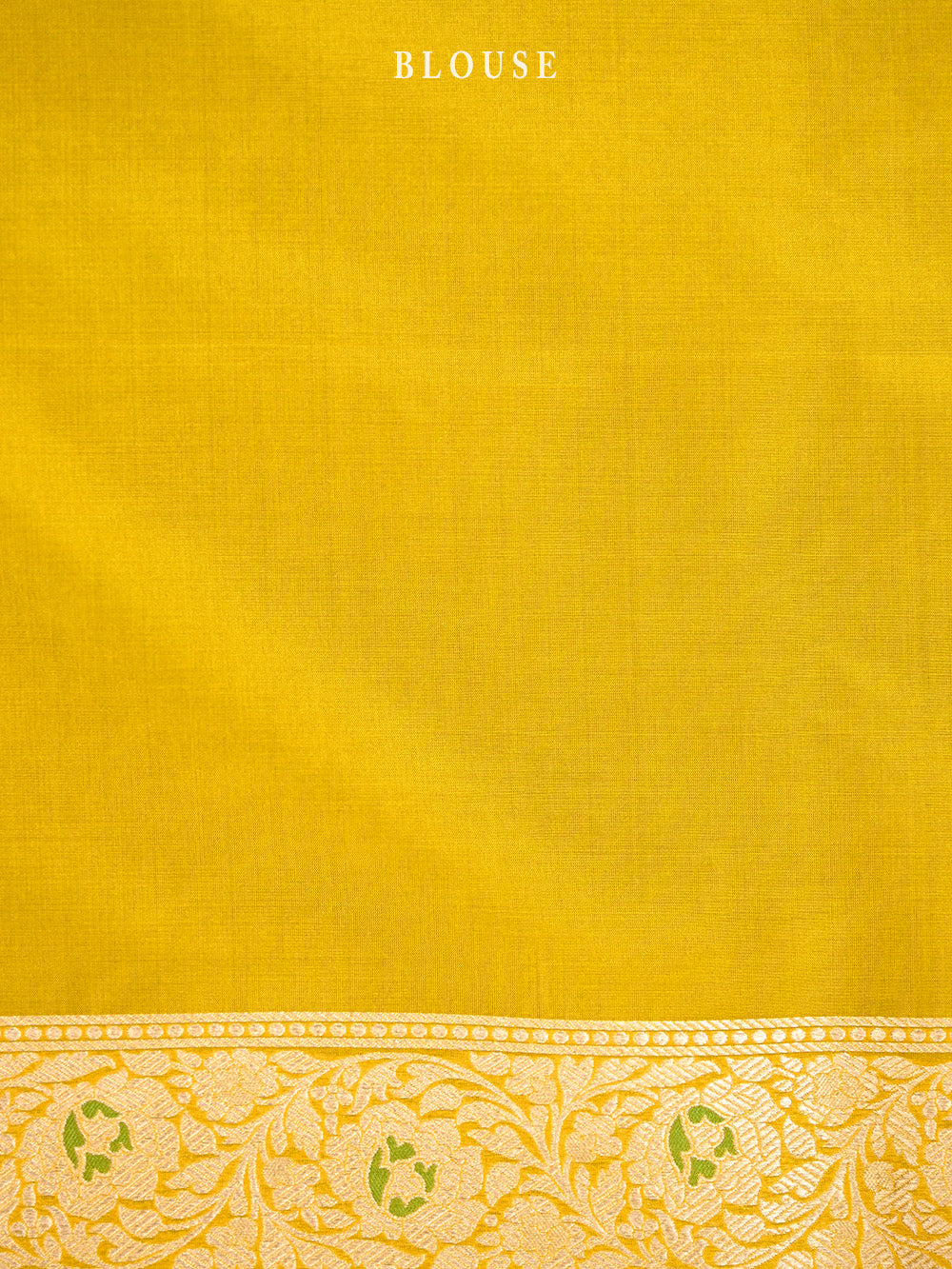 Mustard Meenakari Brocade Handloom Banarasi Saree - Sacred Weaves