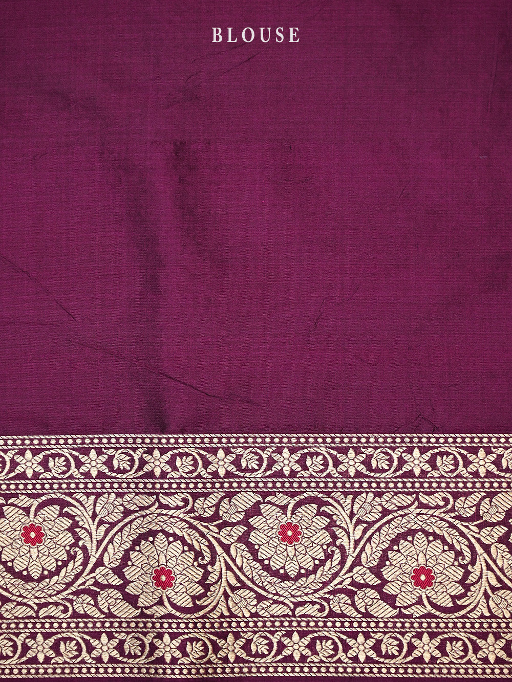 Wine Meenakari Brocade Handloom Banarasi Saree - Sacred Weaves