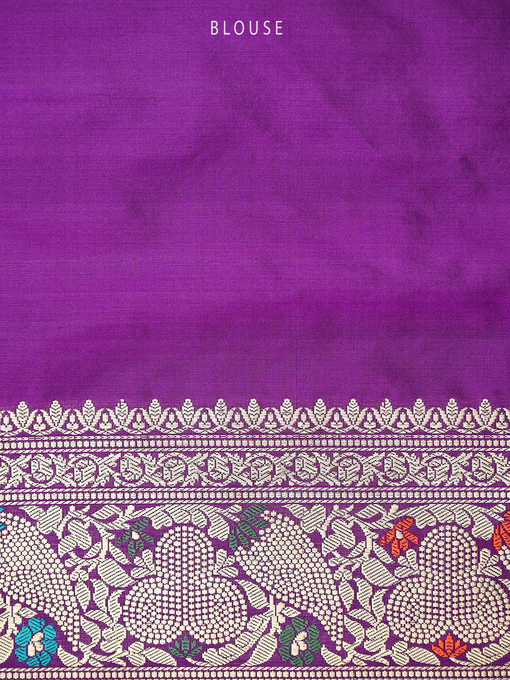 Dark Purple Meenakari Katan Silk Handloom Banarasi Saree - Sacred Weaves