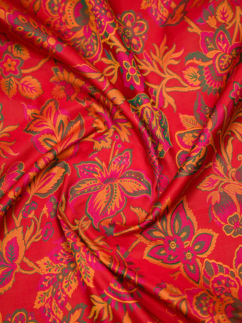 Red Tanchoi Silk Handloom Banarasi Saree