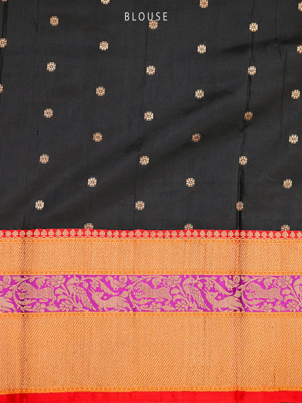 Maroon Shikargah Katan Silk Handloom Banarasi Saree - Sacred Weaves