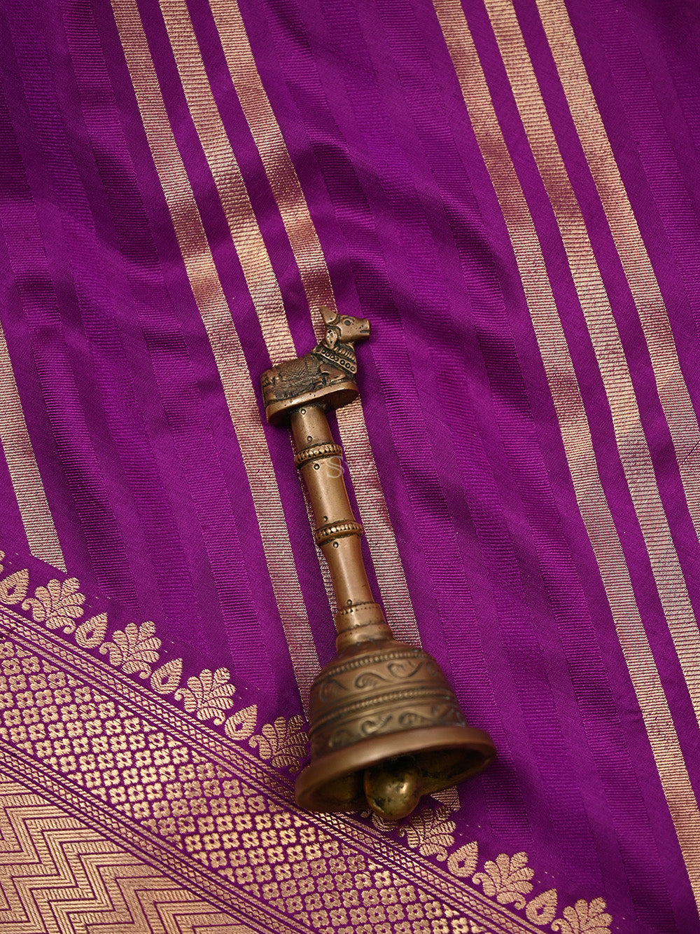 Dark Magenta Katan Silk Handloom Banarasi Saree