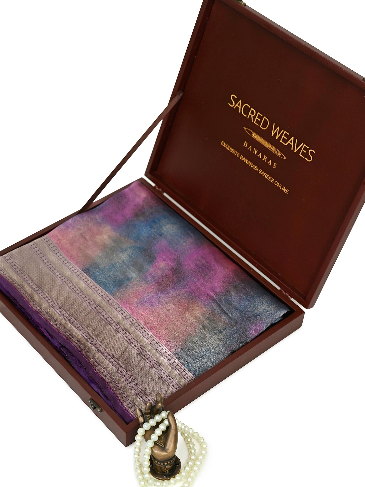 Purple Tissue Katan Silk Handloom Banarasi Saree - Sacred Weaves