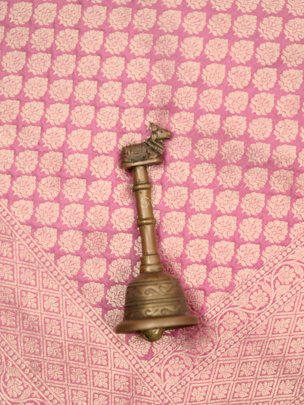 Pink Katan Silk Brocade Handloom Banarasi Saree