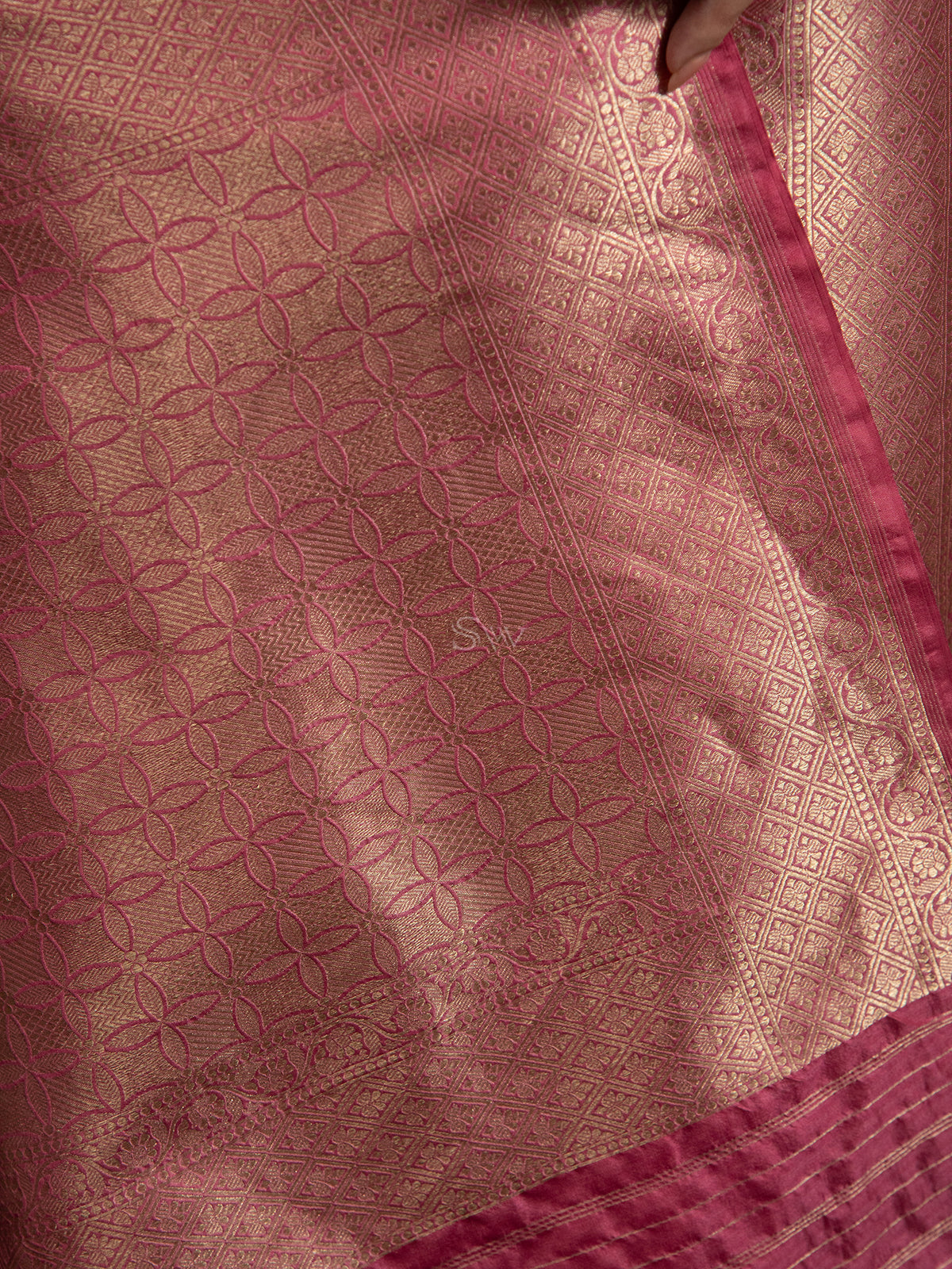 Pink Katan Silk Brocade Handloom Banarasi Saree - Sacred Weaves