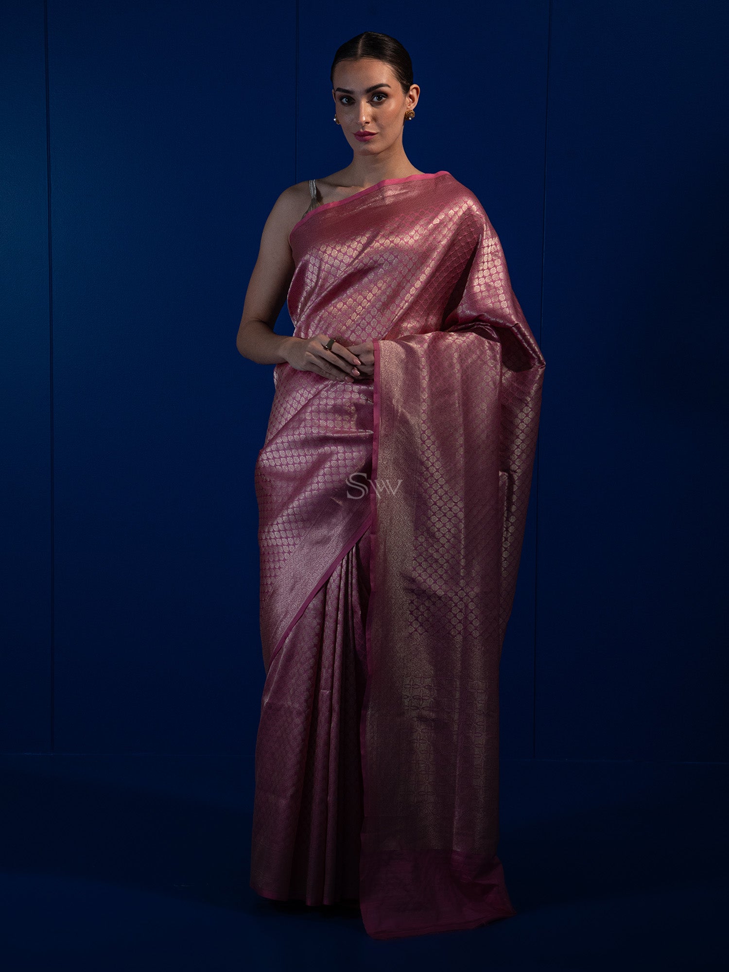 Pink Katan Silk Brocade Handloom Banarasi Saree - Sacred Weaves