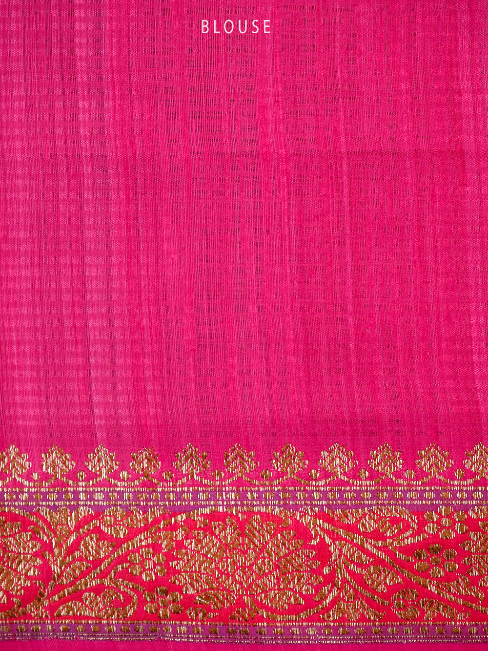 Red Pink Booti Dupion Silk Handloom Banarasi Saree