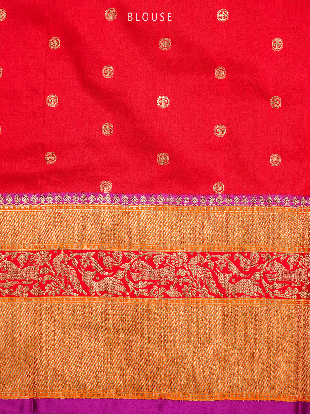 Dark Pink Shikargah Katan Silk Handloom Banarasi Saree - Sacred Weaves