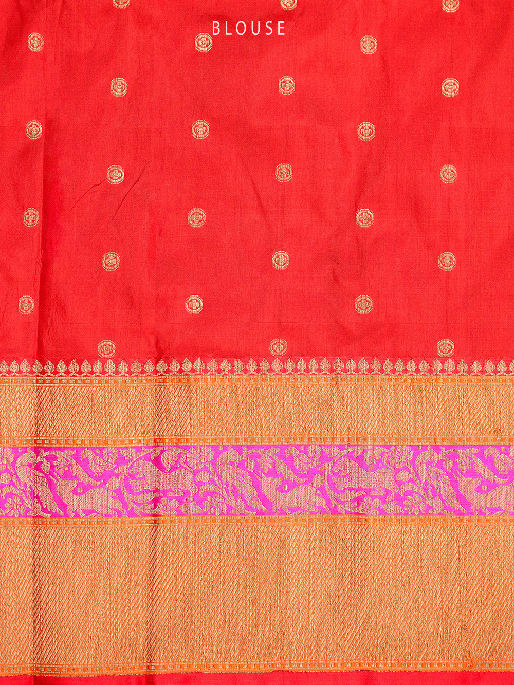 Pink Red Shikargah Katan Silk Handloom Banarasi Saree - Sacred Weaves