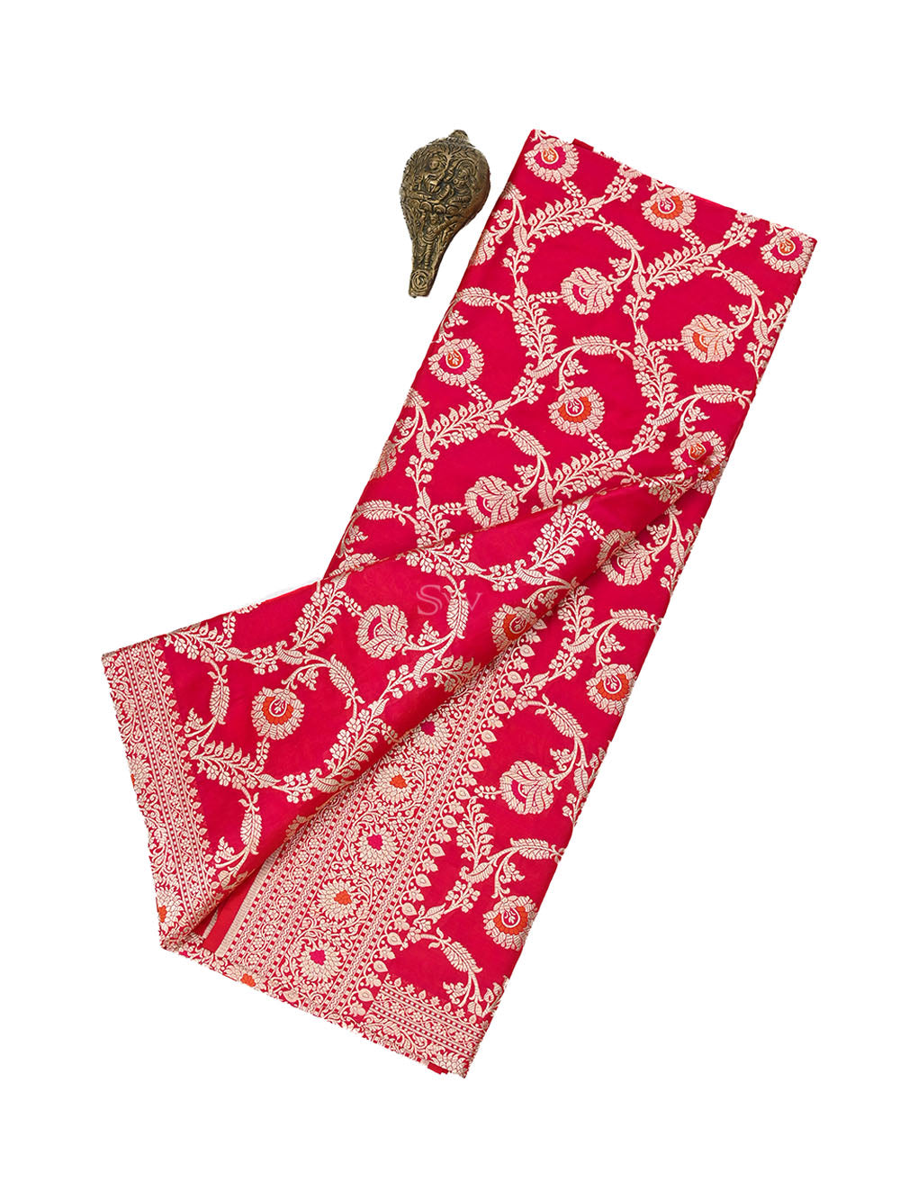 Pink Red Meenakari Uppada Katan Silk Handloom Banarasi Saree