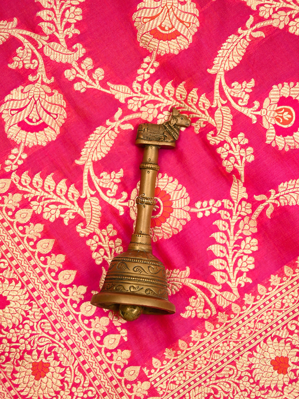 Pink Orange Meenakari Uppada Katan Silk Handloom Banarasi Saree - Sacred Weaves