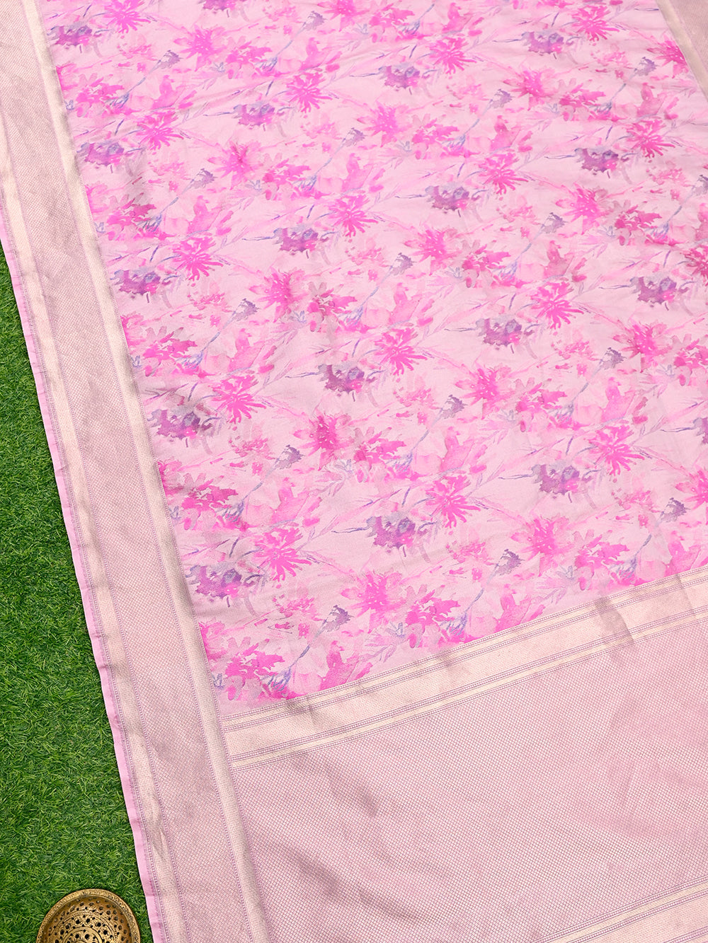 Pastel Purple Tissue Katan Silk Handloom Banarasi Saree - Sacred Weaves