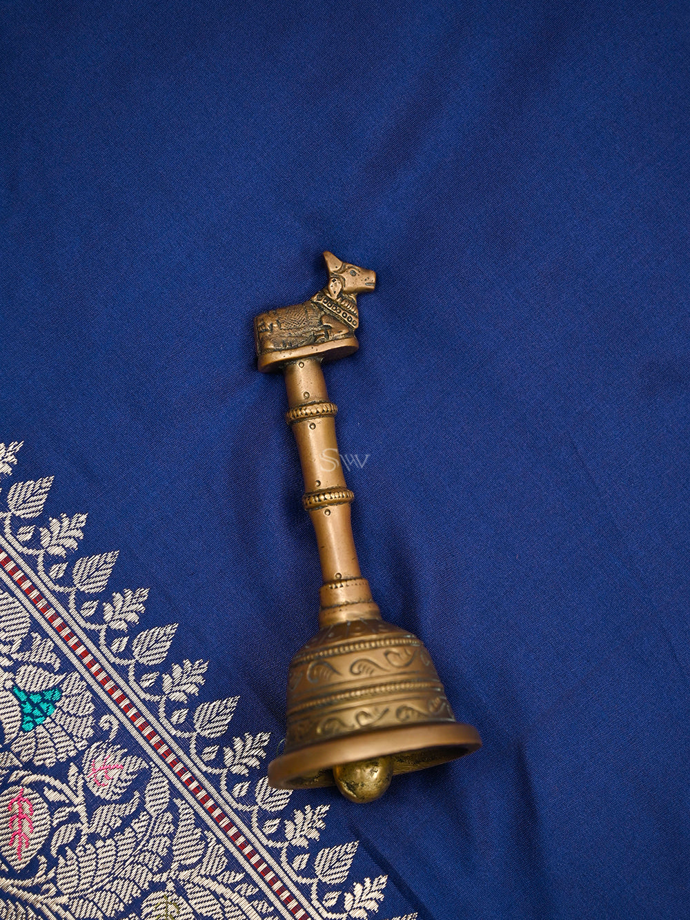 Blue Meenakari Katan Silk Handloom Banarasi Saree